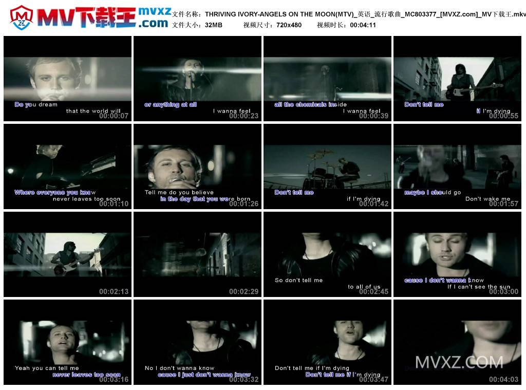 THRIVING IVORY-ANGELS ON THE MOON(MTV)_英语_流行歌曲_MC803377